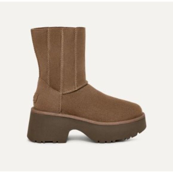 UGG Hickory Classic Twin Seam New Heights Platform Lined Suede Boots W10 NWOB - Picture 1 of 13